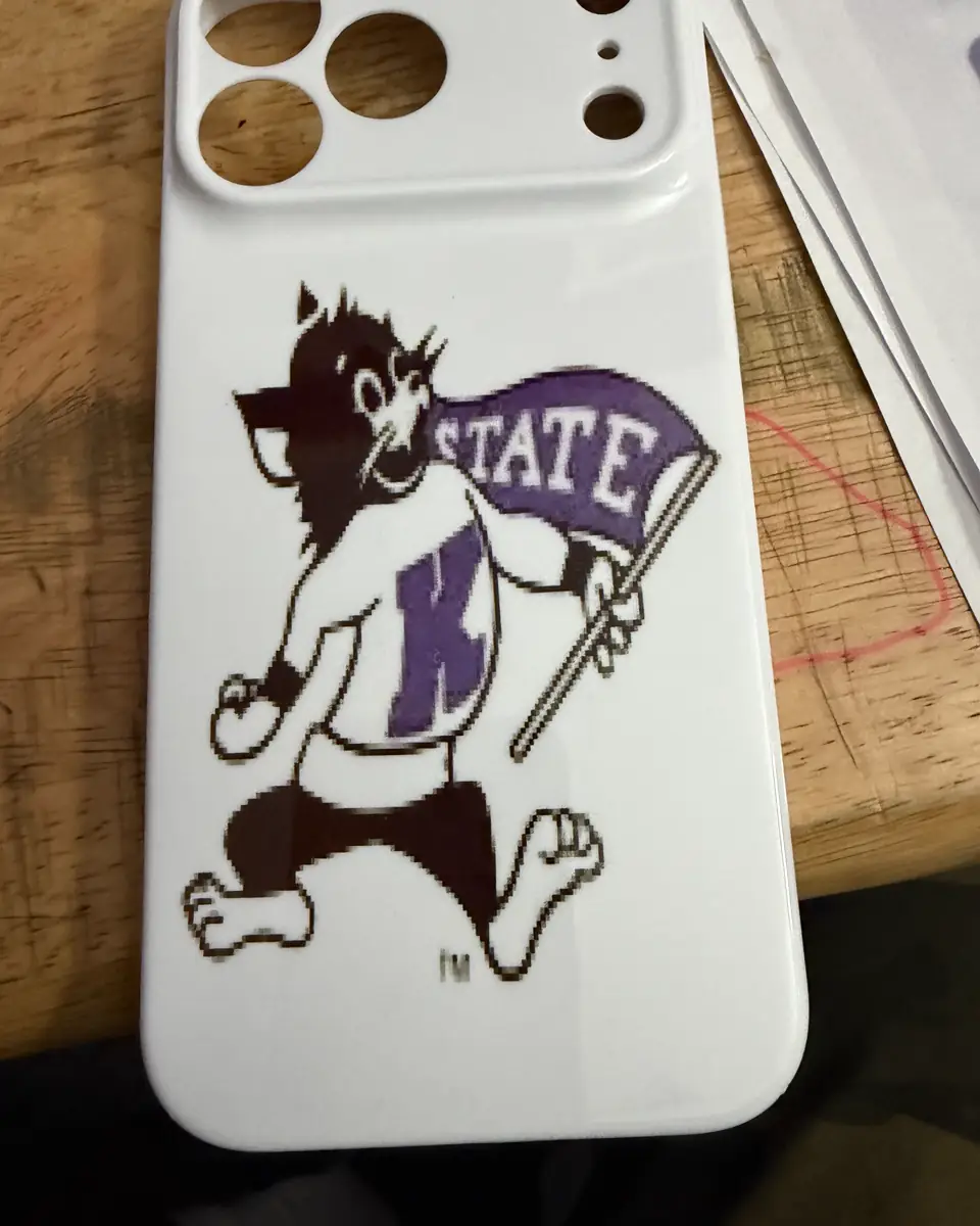 Kansas State Willie the Wildcat iPhone case